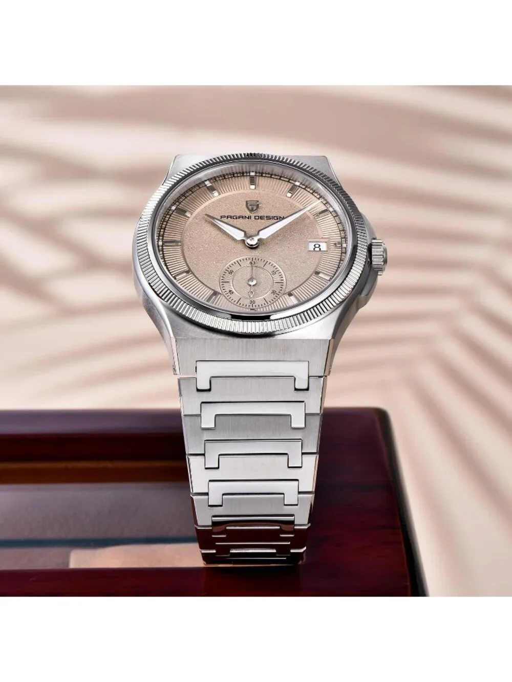 Men's Yellow PD-YS029 New Automatic Stainless Steel Mechanical Wrist Watch